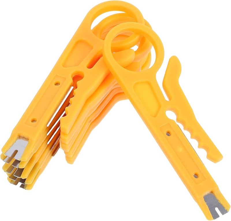 6Pcs Multi Functional Wire Stripper Pliers Set with Punch Down Cutter for Network Electrical Wires - Image 1